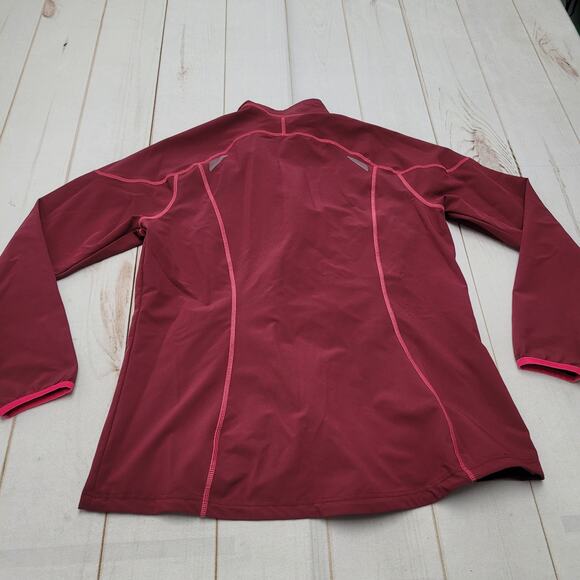 Eddie Bauer red pink windbreaker jacket gorpcore running athletic XL - Picture 5 of 8